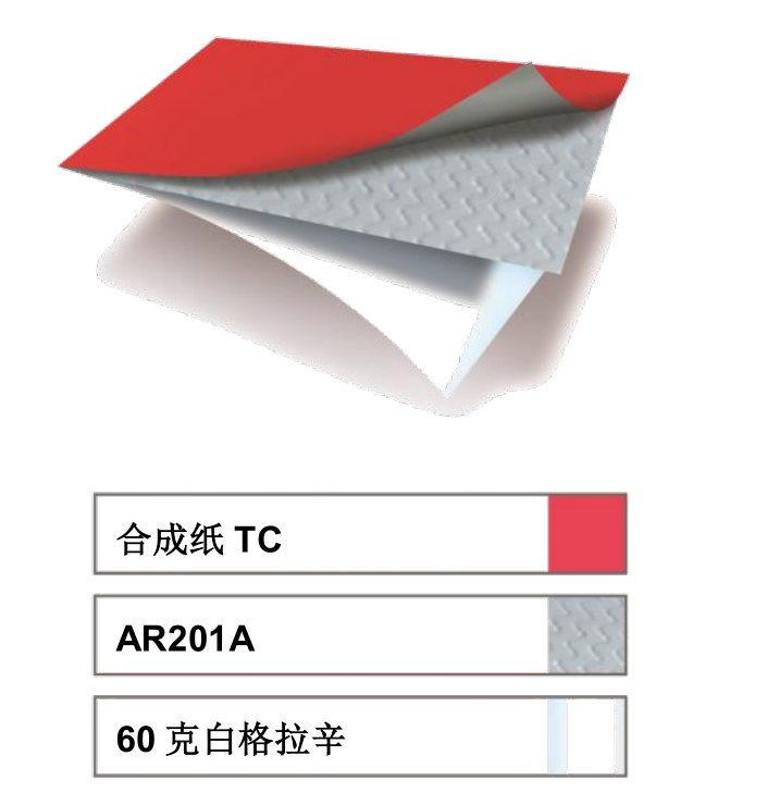 艾利合成紙不幹（gàn）膠材料BWS1129