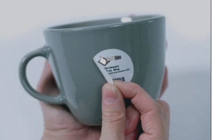 可水洗移除（chú）餐具不幹膠標簽