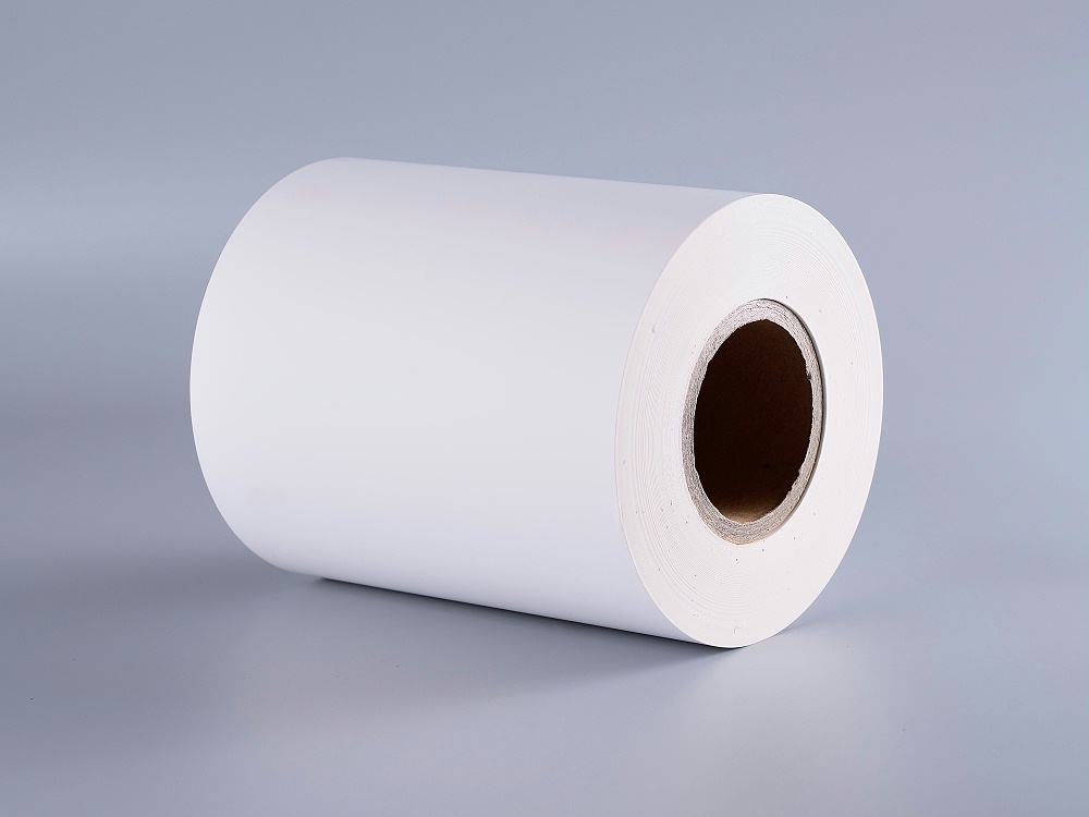 45μm白（bái）色PE不幹膠標簽（qiān）材料