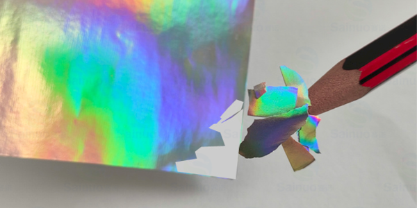 新款登場：鐳射易碎紙不（bú）幹膠材料